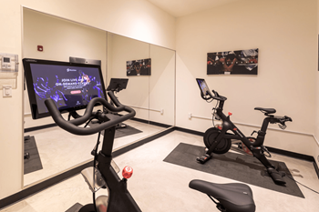 Peloton bike room